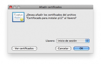Añadir certificados en mac 0